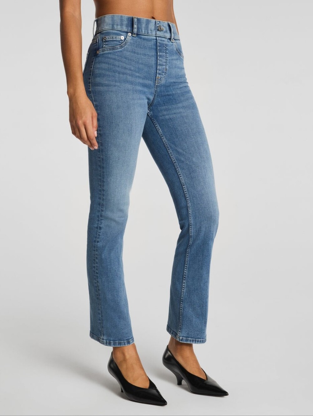 Spanx SpanxShape EveryWear High Rise Pull On Kick Flare Jeans Large Petite
